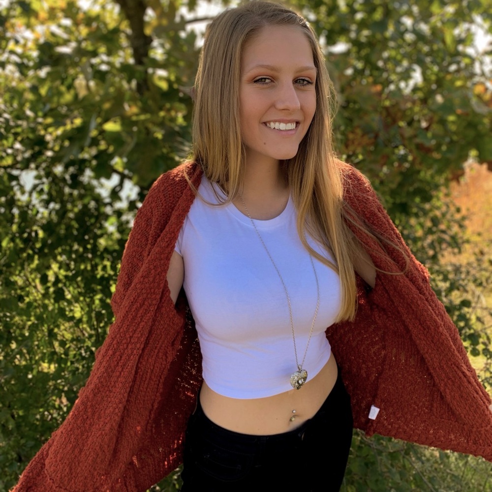 Orange Cardigan